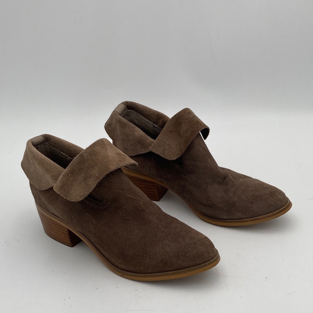 Steve Madden Taupe Suede Ankle Booties women 8.5M casual office retro Y2K